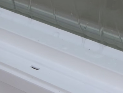 Drainaige water bij kunststof kozijnen