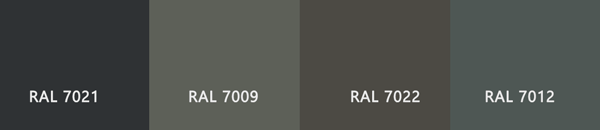 Verschillende grijstinten als alternatief voor antraciet