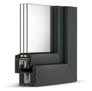 Antraciet kleur kunststof kozijnen