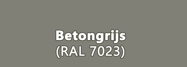 Voorbeeld van betongrijs RAL 7023 tint
